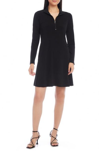 Karen Kane Karen Kane Quarter Zip A-Line Travel Jersey Dress