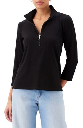 Karen Kane Karen Kane Quarter Zip Travel Jersey Pullover