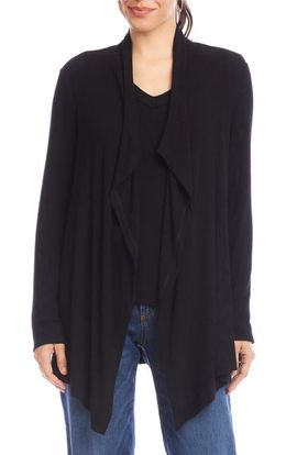 Karen Kane Karen Kane Rib Draped Open Front Cardigan