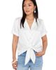 Karen Kane Karen Kane Roll Cuff Tie Front Satin Blouse - 4