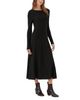 Karen Kane Karen Kane Round Neck Rib Knit Seamless Midi Sweater Dress - 2