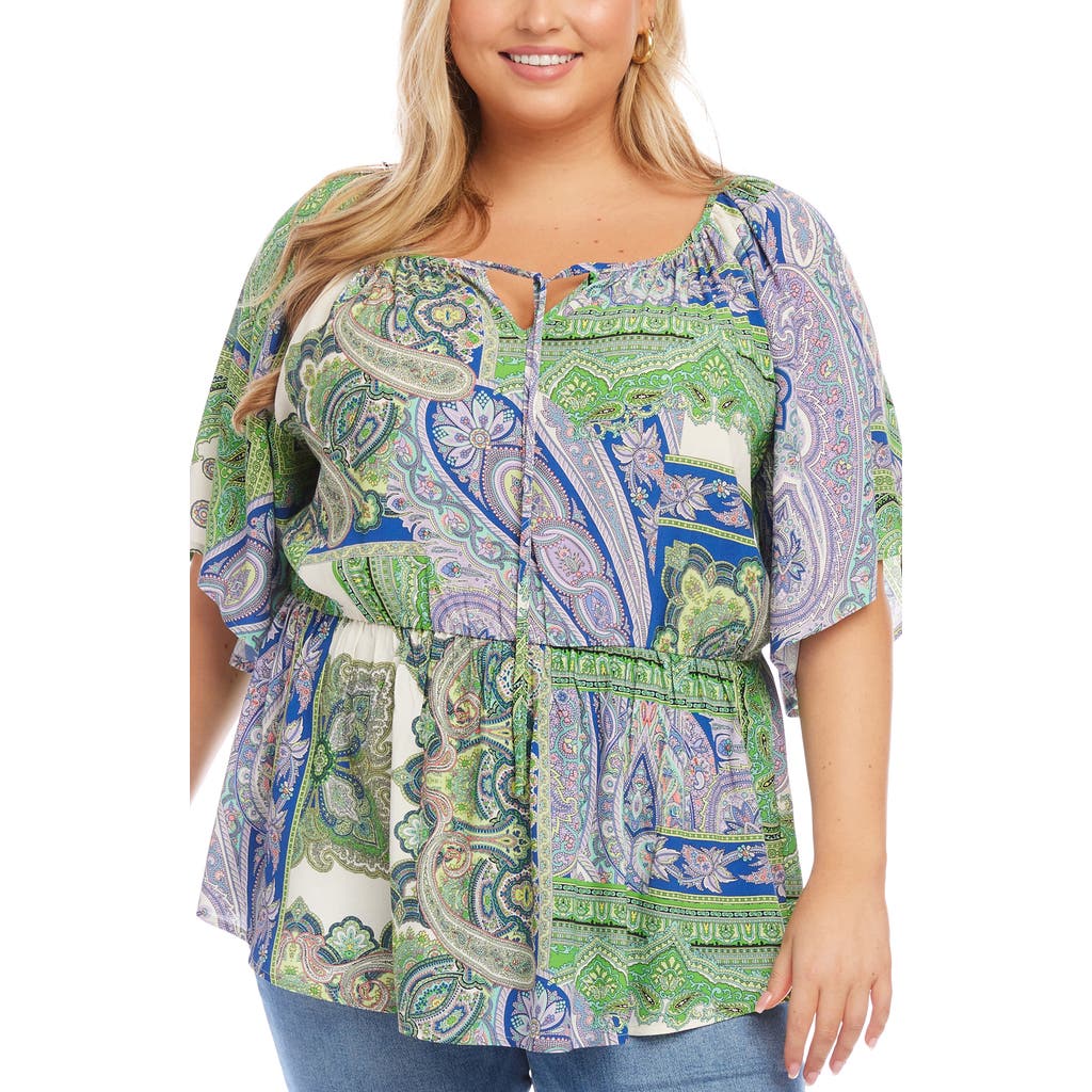Karen Kane Karen Kane Ruffle Hem Peasant Top