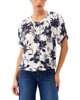 Karen Kane Karen Kane Satin Puffed Sleeve Blouse