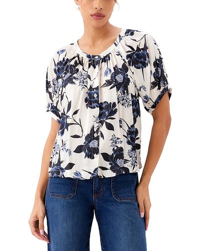 Karen Kane Karen Kane Satin Puffed Sleeve Blouse