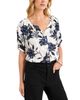 Karen Kane Karen Kane Satin Puffed Sleeve Blouse - 2