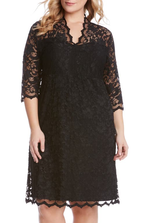 Karen Kane Karen Kane Scalloped Stretch Lace Dress