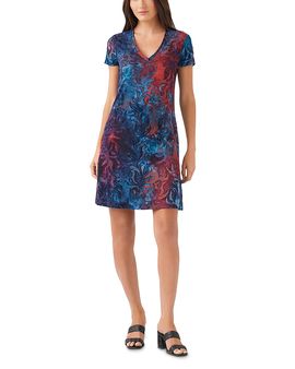 Karen Kane Karen Kane Short Sleeve Jacquard Dress