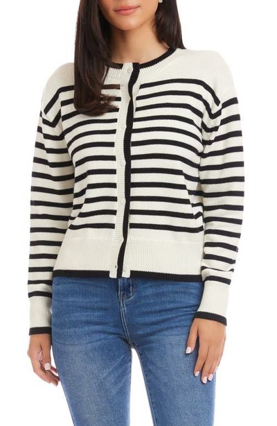 Karen Kane Karen Kane Stripe Cardigan Sweater