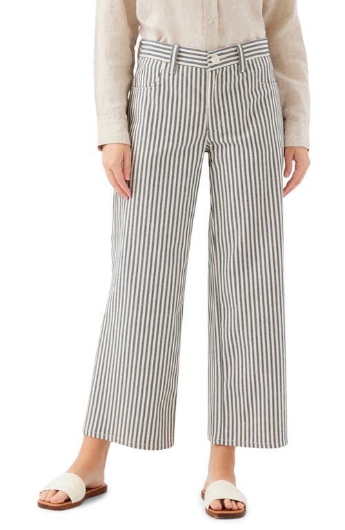 Karen Kane Karen Kane Stripe Crop Wide Leg Jeans