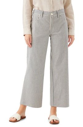 Karen Kane Karen Kane Stripe Crop Wide Leg Jeans