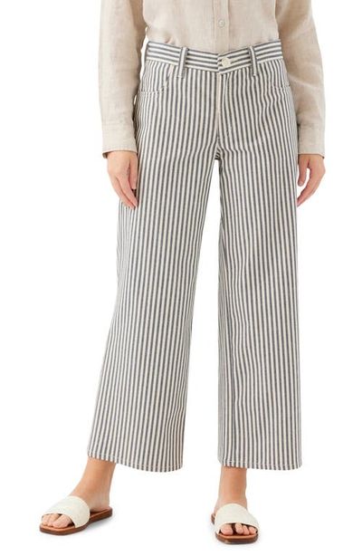Karen Kane Karen Kane Stripe Crop Wide Leg Jeans