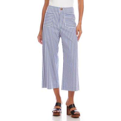 Karen Kane Karen Kane Stripe Crop Wide Leg Pants
