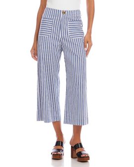 Karen Kane Karen Kane Stripe Cropped Wide Leg Pants