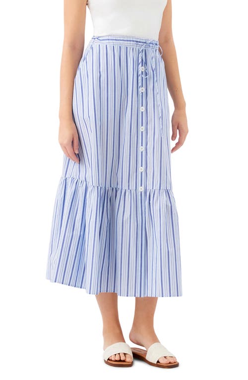 Karen Kane Karen Kane Stripe Tiered Cotton Skirt