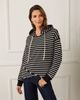 Karen Kane Karen Kane Striped Asymmetric Hem Hooded Sweatshirt - 4