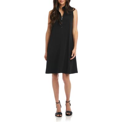Karen Kane Karen Kane Travel Jersey Half Zip Shift Dress