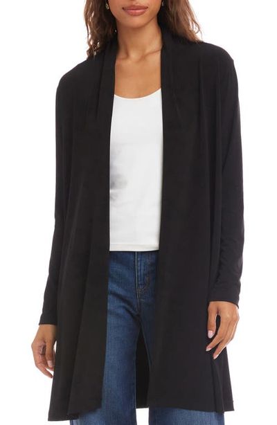 Karen Kane Karen Kane Travel Jersey Open Front Side Zip Cardigan