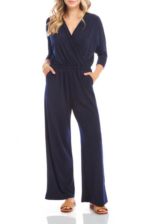 Karen Kane Karen Kane Travel Jersey Wide Leg Jumpsuit