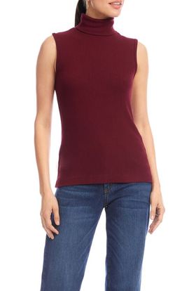 Karen Kane Karen Kane Turtleneck Rib Sleeveless Top