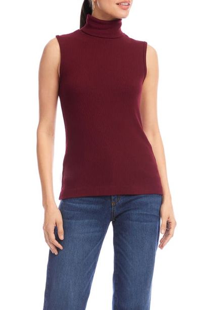 Karen Kane Karen Kane Turtleneck Rib Sleeveless Top
