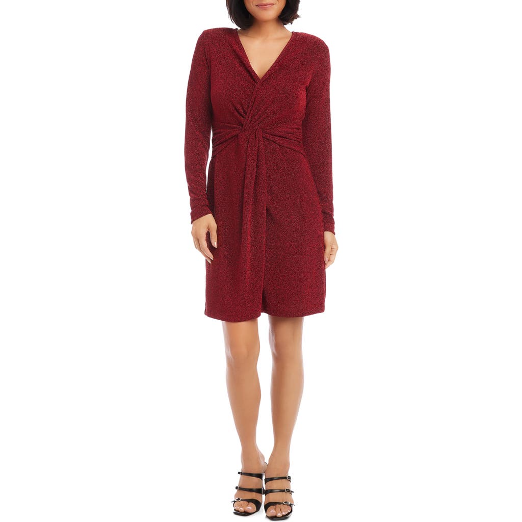 Karen Kane Karen Kane Twist Front Long Sleeve Sheath Dress