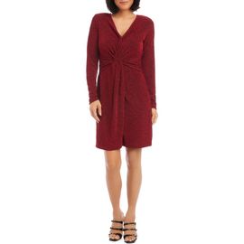 Karen Kane Karen Kane Twist Front Long Sleeve Sheath Dress