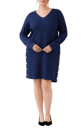 Karen Kane Karen Kane V-Neck Button Detail Dress