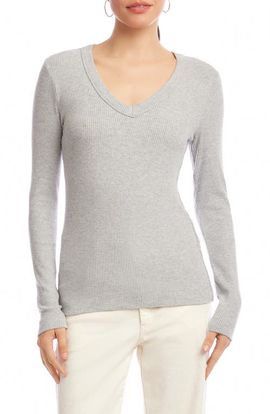 Karen Kane Karen Kane V-Neck Rib Top