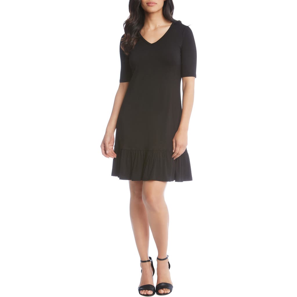 Karen Kane Karen Kane V-Neck Ruffle Hem Dress