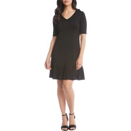 Karen Kane Karen Kane V-Neck Ruffle Hem Dress