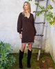 Karen Kane Karen Kane Varsity V Neck Sweater Dress - 2
