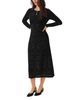 Karen Kane Karen Kane Velvet Burnout Long Sleeve Midi Dress - 2