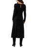 Karen Kane Karen Kane Velvet Burnout Long Sleeve Midi Dress - 3