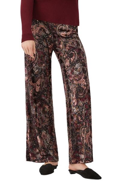 Karen Kane Karen Kane Velvet Burnout Wide Leg Pants