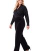 Karen Kane Karen Kane Velvet Ribbed High Waist Wide Leg Pants - 3