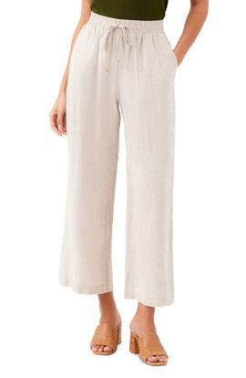 Karen Kane Karen Kane Wide Leg Drawstring Linen Pants