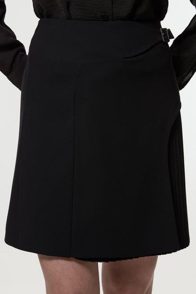 Karen Millen Karen Millen Buckle Detail Pleated Mini Skirt