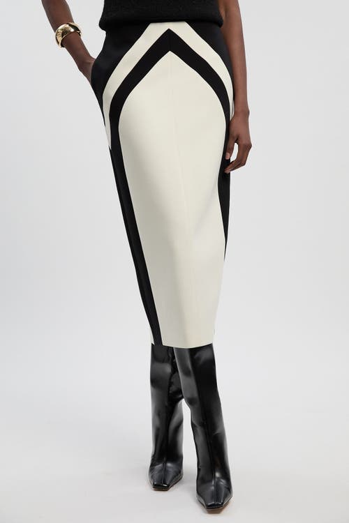 Karen Millen Karen Millen Colour Block Pencil Midi Skirt