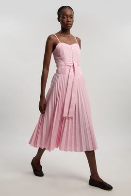 Karen Millen Karen Millen Cotton Strappy Midi Dress