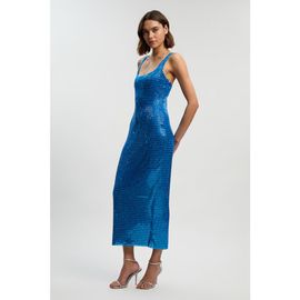 Karen Millen Karen Millen Crystal Embellished Jersey Midi Dress