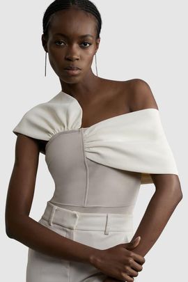 Karen Millen Karen Millen Figure Form Asymmetric Knit Top