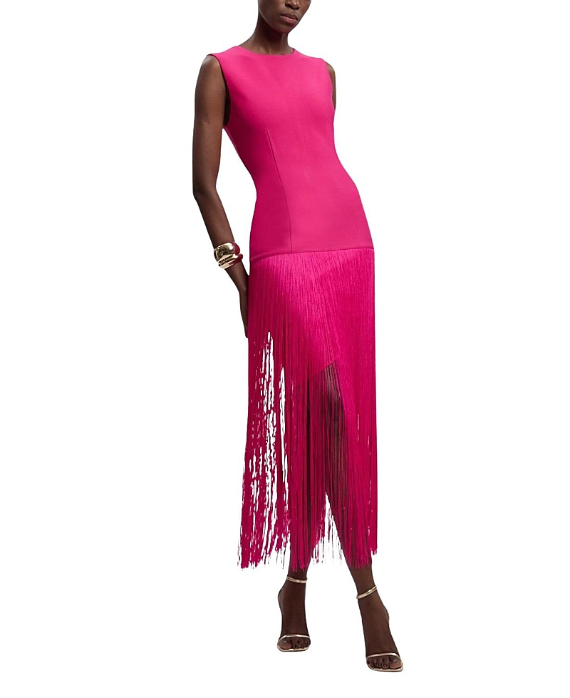 Karen Millen Karen Millen Form Fit Bandage Tassel Hem Mini Dress