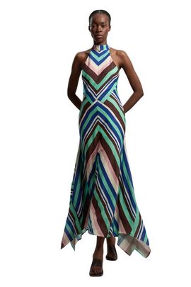 Karen Millen Karen Millen Halter Neck Fit & Flare Maxi Dress