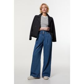 Karen Millen Karen Millen High Waisted Denim Wide Leg Jeans