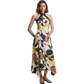 Karen Millen Karen Millen Petite Abstract Print Halter Maxi Dress