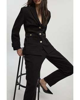 Karen Millen Karen Millen Petite Military Single Breasted Blazer
