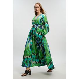Karen Millen Karen Millen Plunge V-Neck Maxi Dress