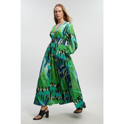 Karen Millen Karen Millen Plunge V-Neck Maxi Dress