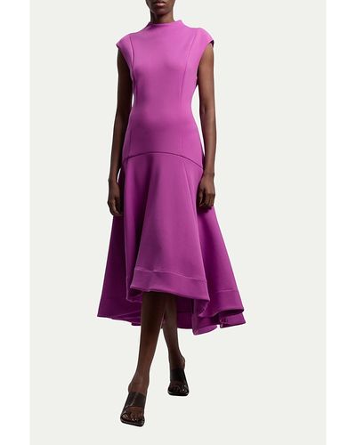Karen Millen Karen Millen Ruffle Hem Sleeveless Midi Dress
