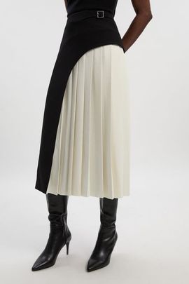 Karen Millen Karen Millen Tailored Buckle Detail Midi Skirt